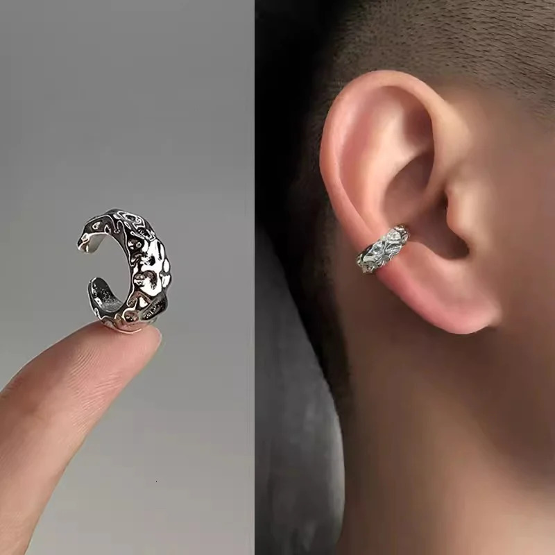 Mens Hip Hop Style Ear Clip Irregular Personality Earrings For Male Female Ear Bone Clip Without Ear Hole KOFSAC 260909