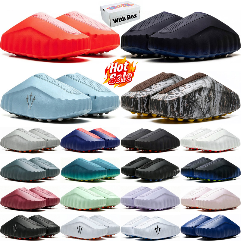 With Box Designer Mind slides mules slippers nocta fragment sandals men women black light bone red purple grey clogs heels d h gate sliders shoes sa