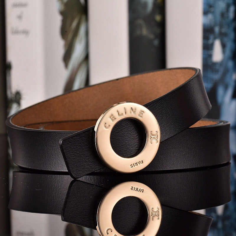 2027 Black belt Designer Women Belt Fashion Buckle Thin Belt width 2.5cm Retro collar buckle hight quality genuine leather belt with box AAA