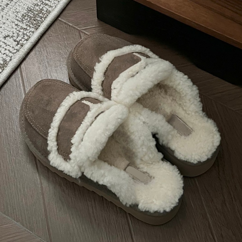 Classic winter chestnut brown gray plush snow 7 slippers Men's and Women's woolen 9 outdoor Boots Ultra Mini Platform 0 warm winter Unisex