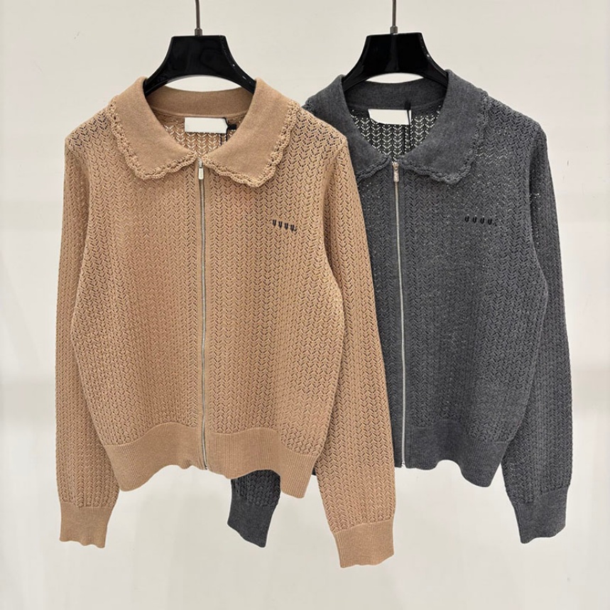 Designer rétro lettre tricots Style de rue Chic fermeture éclair tricots veste tricots de style décontracté femmes automne déplacements simples t
