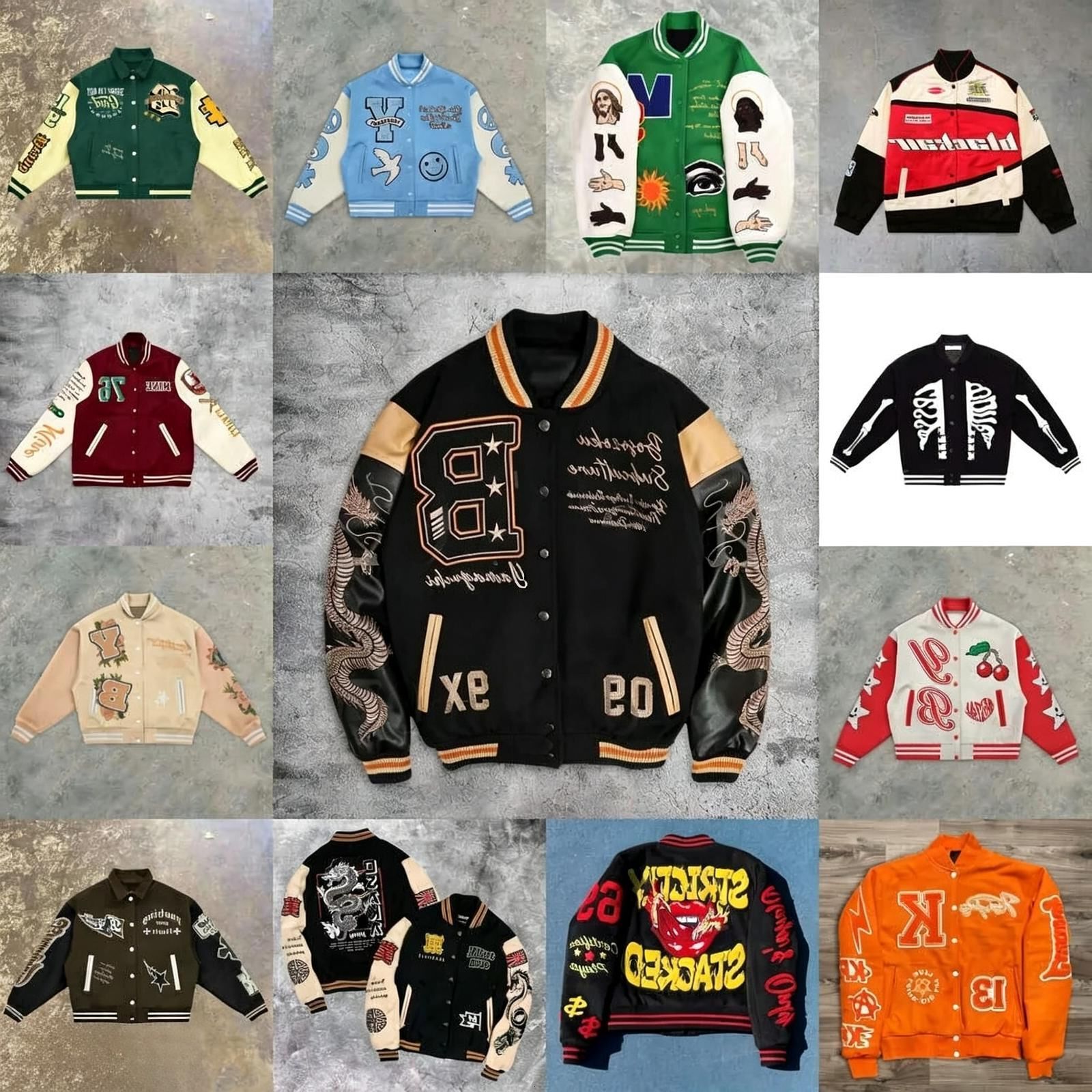 esigner Mens Jackets Varsity jacket jacket baseball Jacket puffer jackets Letterman Coat letter embroidery winter loose causal outwear coa 3