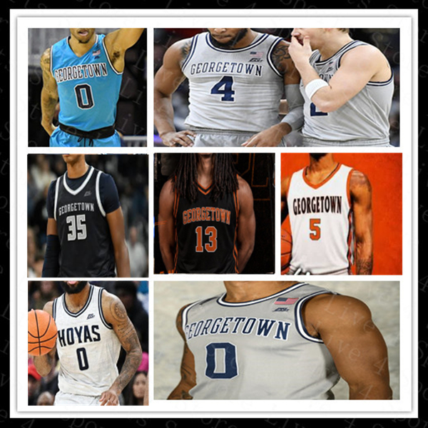 KJ Lewis Georgetown Hoyas Maillot de basket-ball Iverson Malik Mack Vince Iwuchukwu Julius Halaifonua Jeremiah Caleb Williams Jeremiah Kayvaun Mu