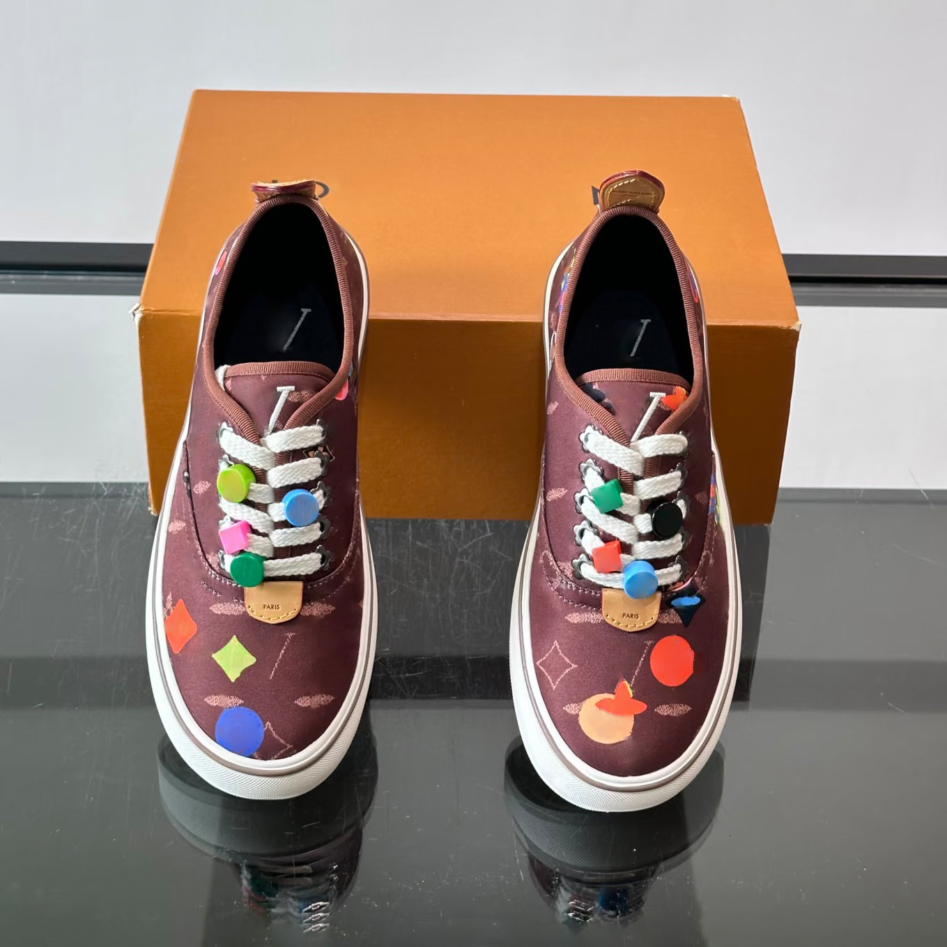 luxury Designer golf loafers Men Canvas Sneakers Top quality low top Outdoor Casual shoe Print Leopard Flat tennis man Classis Walking Shoes Slip on