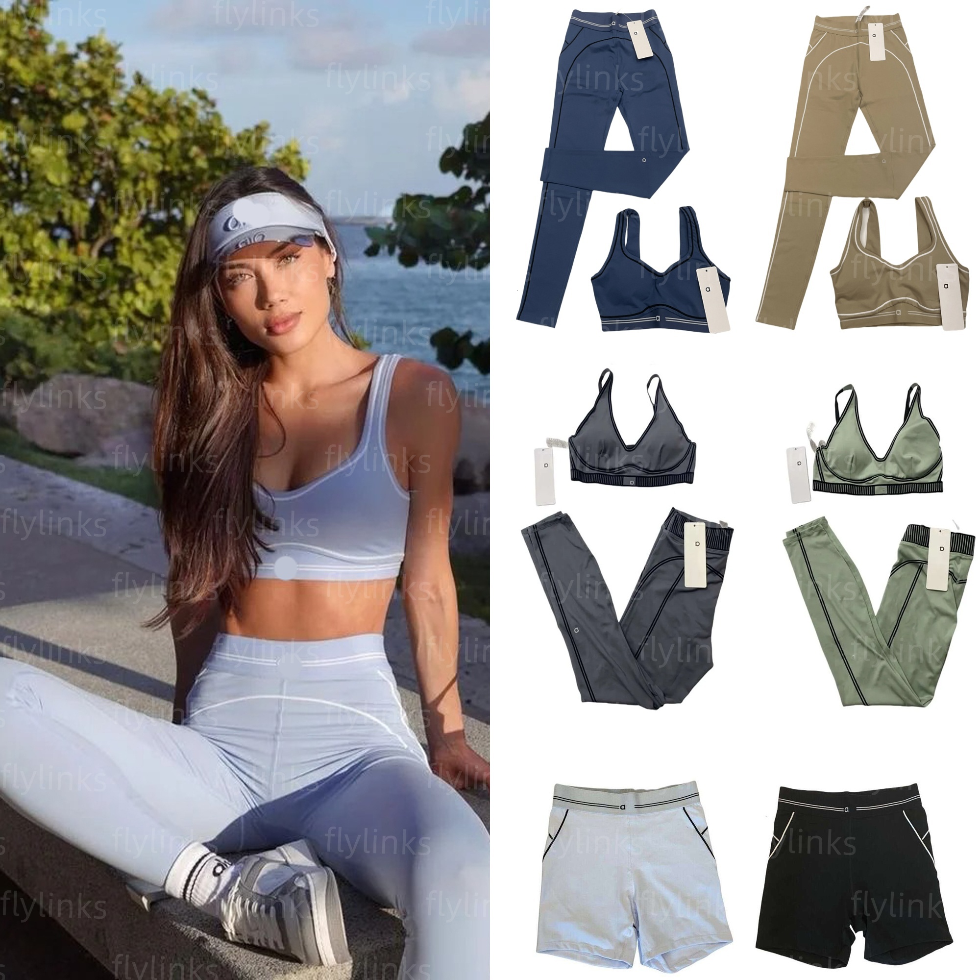 New jacket alolynessities set Women Yoga Bras Tops bralette Backless Fintness Tank lingerie Solid Workout Breathble Top jackets alolynessities set m