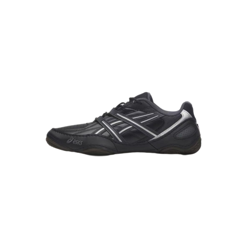 ASICS HYPERSYNC Men & Women Sneakers Black Silver Synthetic Leather Mesh Upper Lightweight Low Top Retro Casual Sports Training Shoes