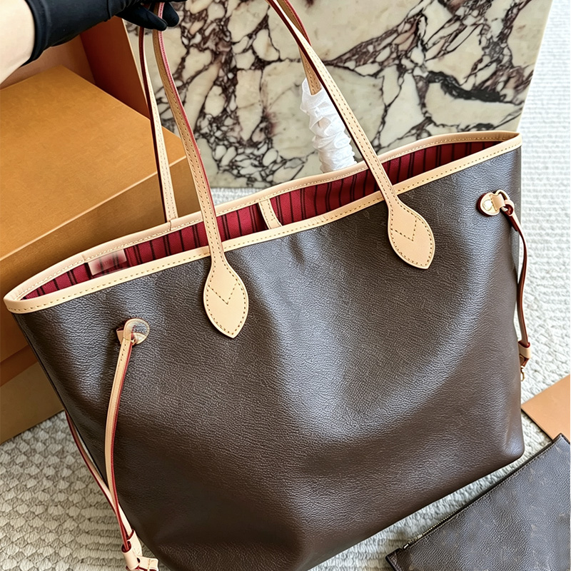 Women High quality designer handbag with clutch wristlet purses Classic Vintage Print leather trim Large Capacity Tote Bag mummy bags Elegant Sho