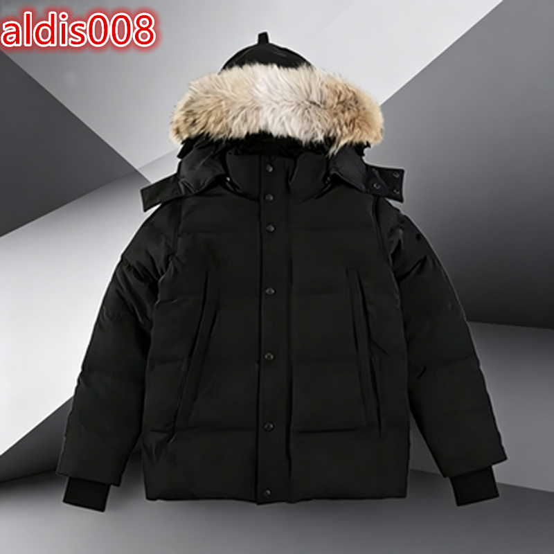 GYQ Classic Style High Quality Warm Outwear Coat Windproof Hot Real Coyote Fur Winter Mens Wnd Parka Goose Down Jacket