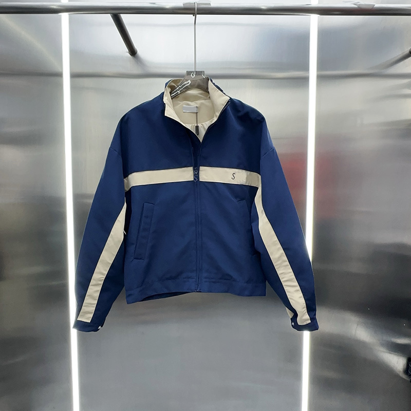 Street Letter Cargo Jacket Luxury Stylish Windproof Stand Collar Overcoats Women Autumn Pocket Zip Outerwear