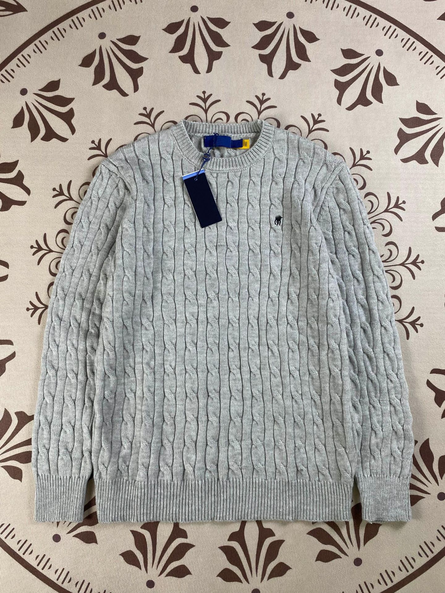 Rauph Laruen Sweater High Street Classic Pony Embroidery Logo Autumn Winter Buttoned Collar Knitted Shirt Men Designer Style Women Twisted Plaid Pol