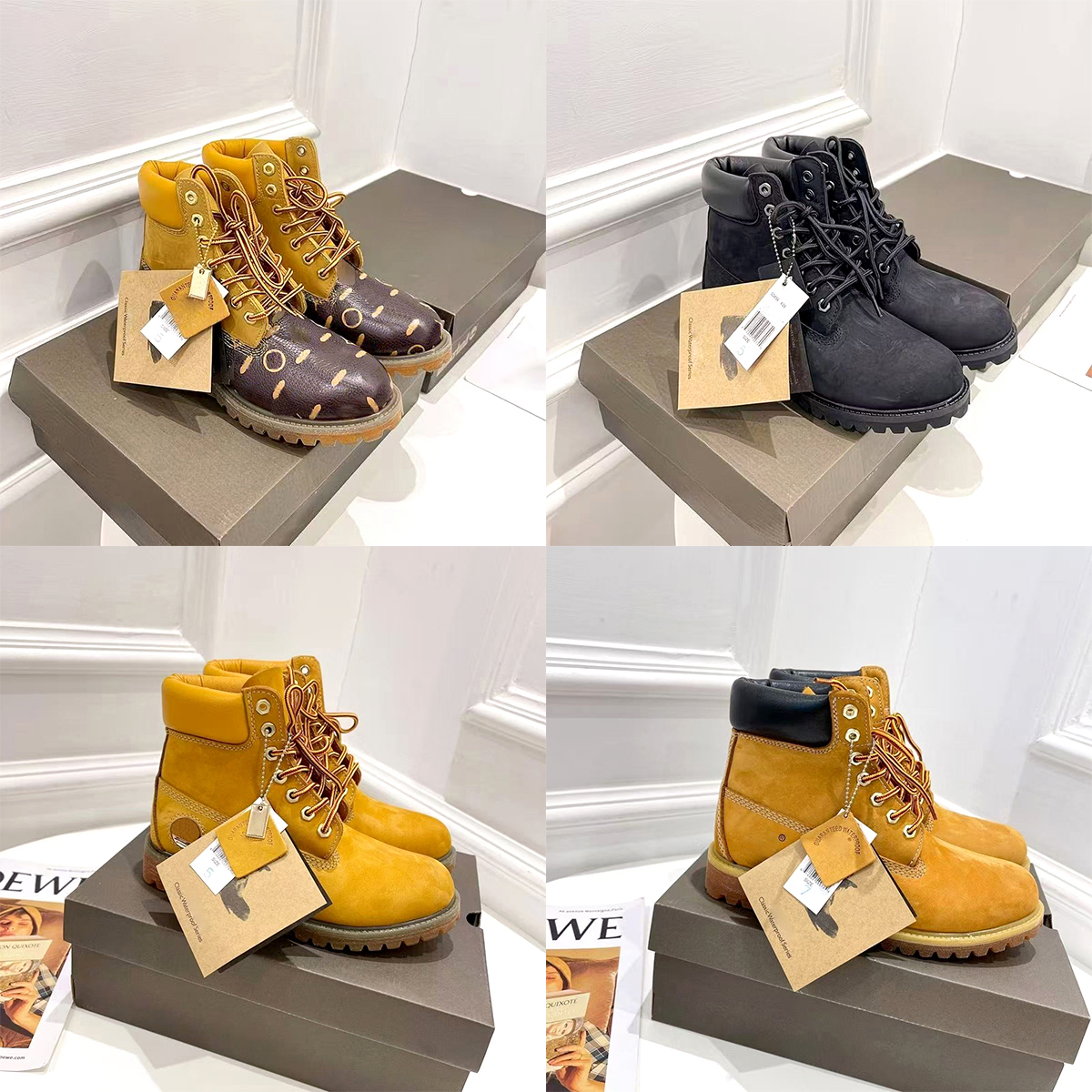 Big yellow boots Our Legacy Work Shop 6 Inch High top boots men luxurys Vintage Designer Roman Boots Ankle women Fashion Knight Lace up Cowhide Moto