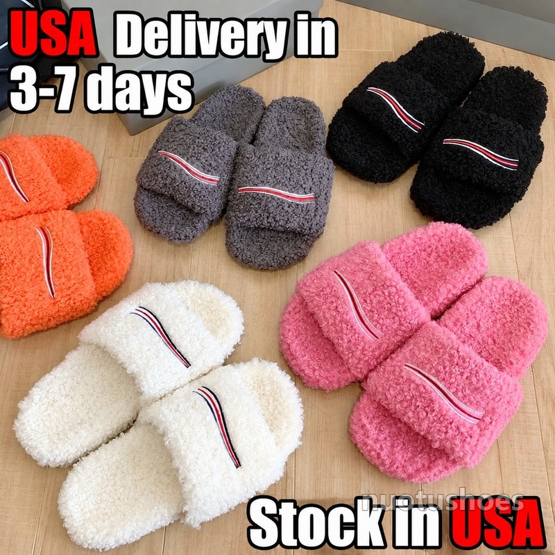 Women Fur Slides Furry Slippers Designer Mules classic Fall Winter Homewear Slide Men Footwear Paris Luxury Comfortable Fuzzy Flip Flop Fluffy Wool