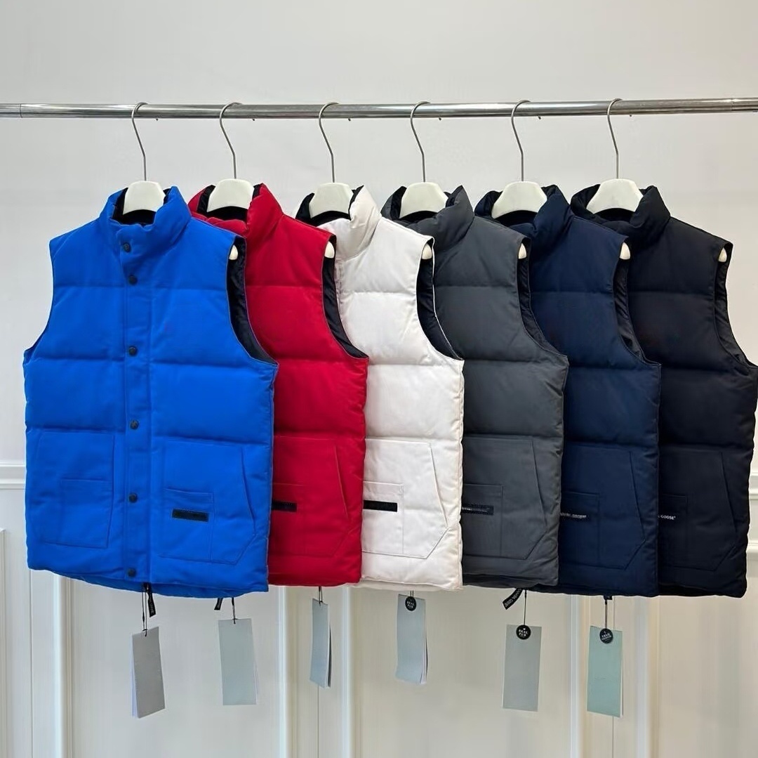 Winter gilet mens vest designer down jacket luxury man woman feather filled material coat embroidered badge warm outerwear full label jackets pop