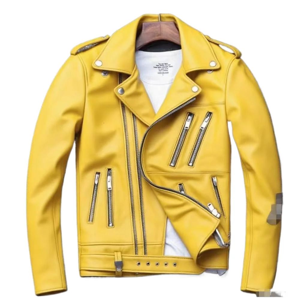 Winter and Autumn Men's Oversized Buttondown PU Leather Coat with Multiple Zippers Polo Jacket Many 260902