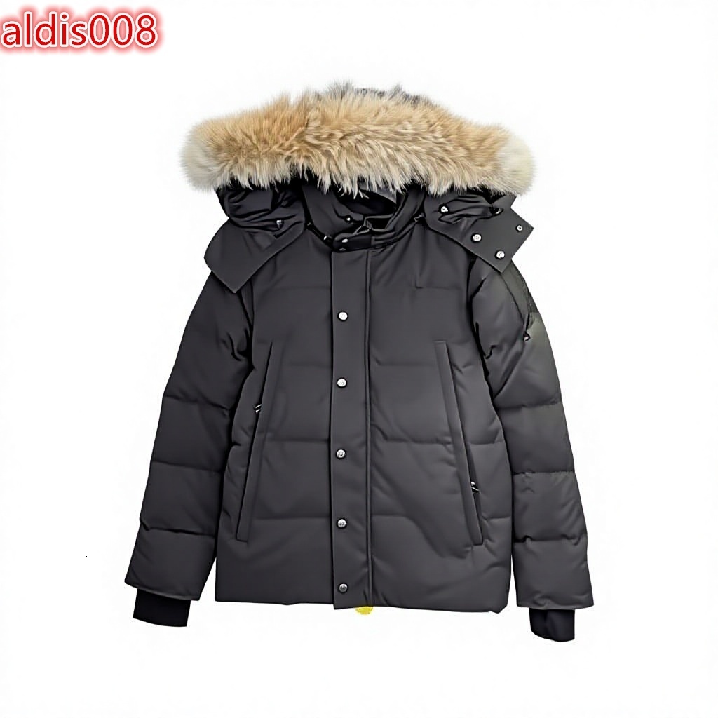 2027 Winter New Hot Sale Unisex Fur Collar Hooded Jacket Windproof Coat Embroidered Zipper Closure Thick Outerwear for Men