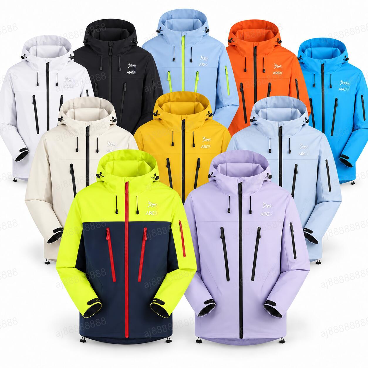 Arcteryxilly Men Women Goretex LT SV Hard Shell Waterproof Hooded Windbreaker High Quality Designer Loose Outdoor Coat