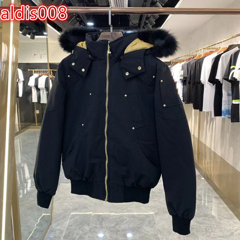 Custom High Quality Men's Winter Down Jacket Male Hooded Bubble Fox Fur Outdoor Lightweight Thicken Fashion Bomber Puffer Parka