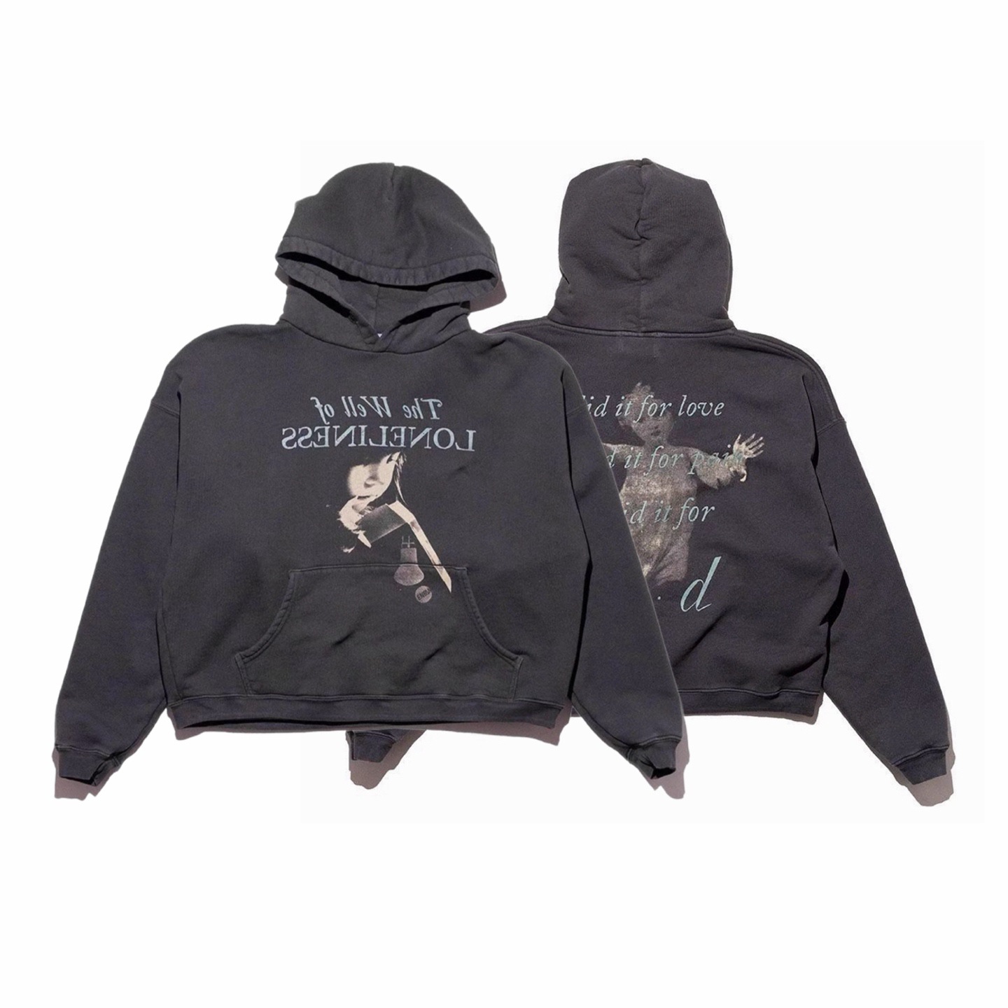 ERD Washed Vintage Clean Fit Hoodie Depressed Rich Enfants Cotton Graphic Hoody For Mens Womens Hip Hop Y2K Fashion Clothes Streetwear 70s French pu