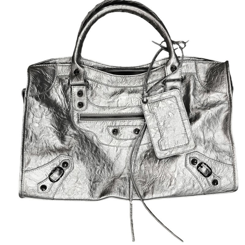 2026 Luxury Designer Le City Bags High Quality Crinkled Leather Crossbody Vintage Studs Shoulder Bag Retro Motorcycle Flap Purse Totes