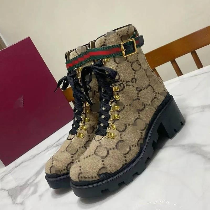 Tactical Boot Shoe Designer Luxury Sole Rubber Outdoor Hike Snow Rain Winter Lady Adult Work Platform Short Calf Lace Up Casual Trendy Black Brown G