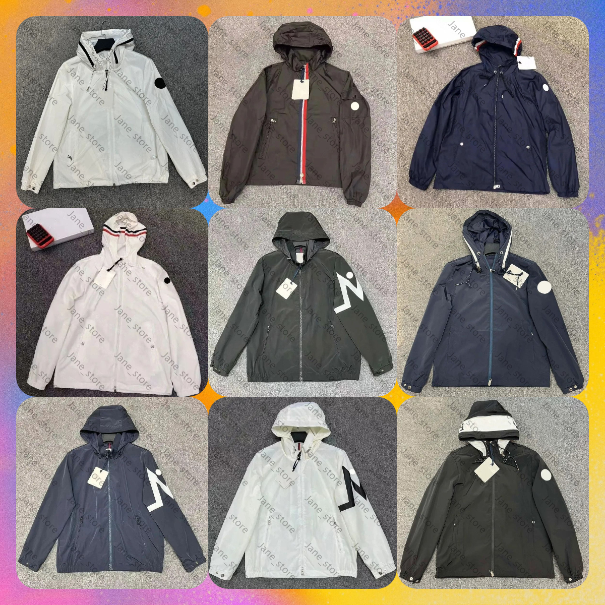 10A Designer Jacket Varsity Mens Women Hoodie Waterproof Spring And Autumn Hooded Sports Windbreaker Sportswear Jackets MKJ B7