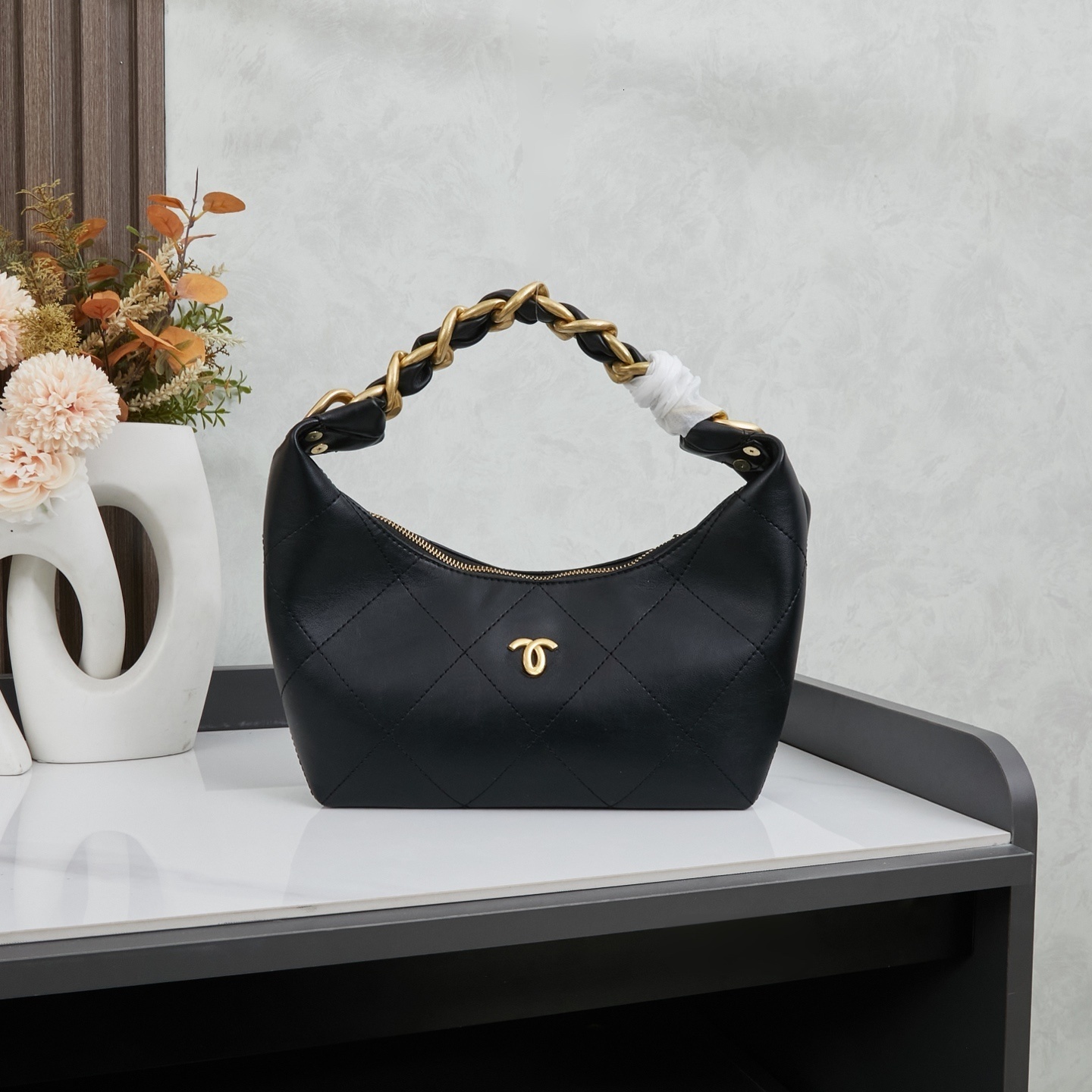 Top New Designer bags 25K Handbag Shouder Chain Bag Cutch Fap Totes Bags Waet Check Veour Thread C Purse Doube Letters Soid Hasp Waist Square Stripe