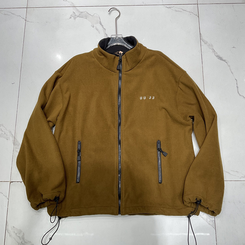 Fleece Zipper Oversized Outerwear Women Mock Neck Maillard Style Warm Unisex Bomber Jacket Winter Outdoor Exercise Hiking Blouson Jackets