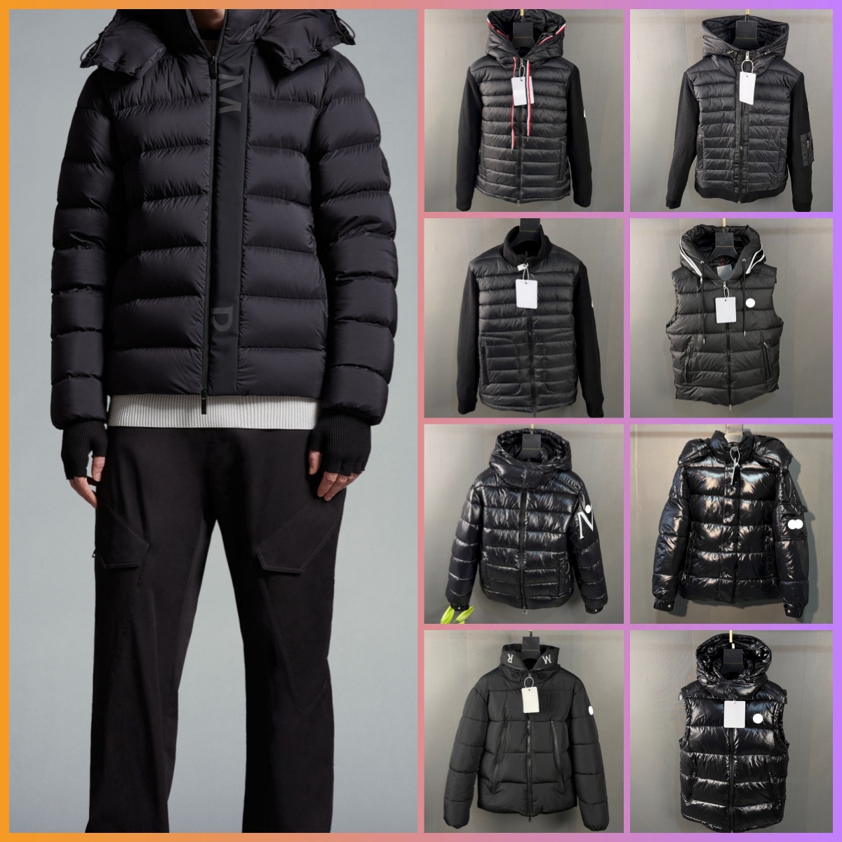 Multiple options Lightweight Mens Downjacket men winter jackets Chest have NFC Badge men down vest Autumn Winter puffer jacket gilets asian size