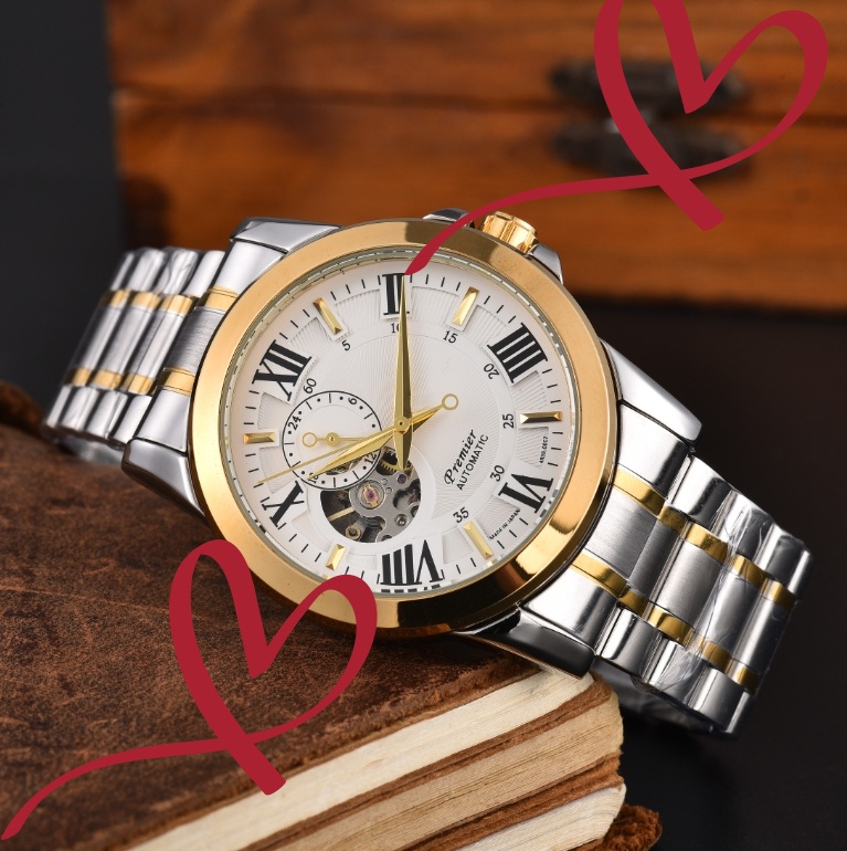 NEW classic Womens mens SEIKOity Automatic movement wristwatches High quality luxury stainless steel wristwatch PRESAGEity Tourbillon hollowed-out w