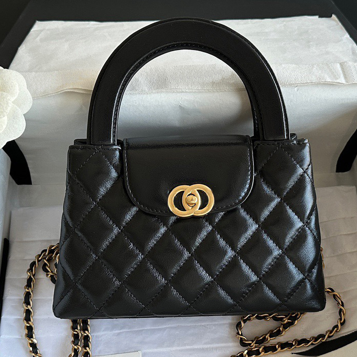 High quality 10A Designer bag Women Small Quilted Flap Handbag, Vintage Diamond Stitch Top Handle Bag, Gold Chain Strap Crossbody Satchel Purse