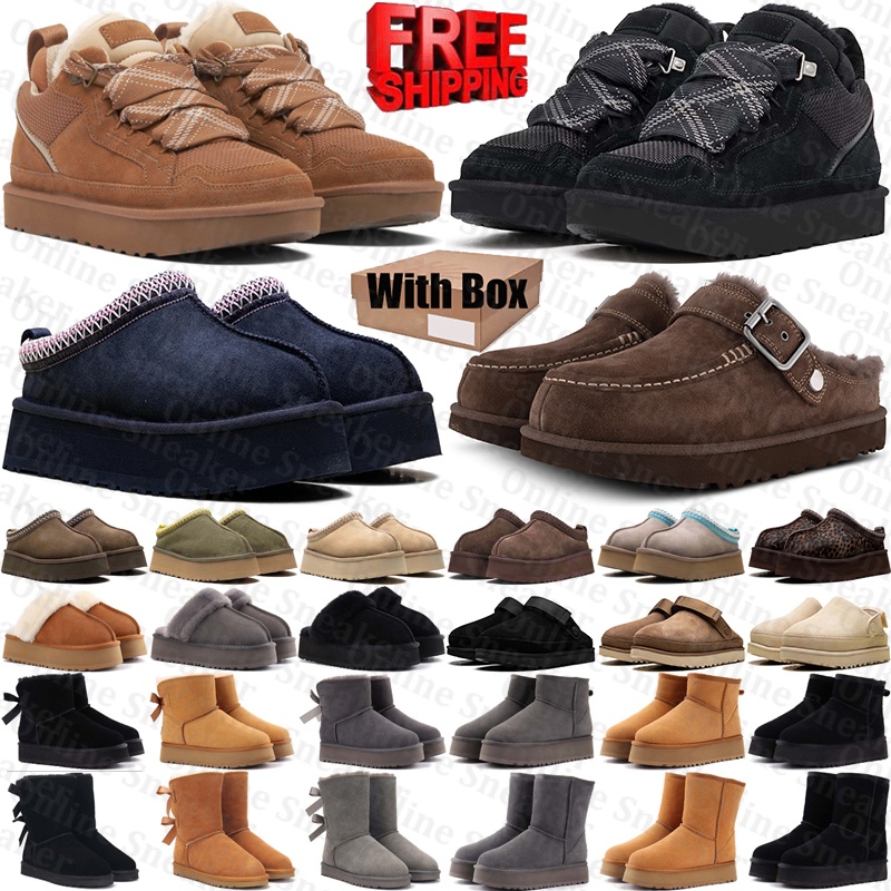 Designer With Box uggswoman boots uggsman ugglowmel uggtasman ugggoldenstar goldenstar evelina clogs slippers mens womens sneakers tasman tazz Shoes