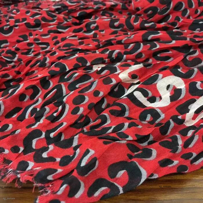 Gros design automne hiver imprimé léopard grain rouge dame écharpe châle coton matériel grande taille 200 cm 130 cm