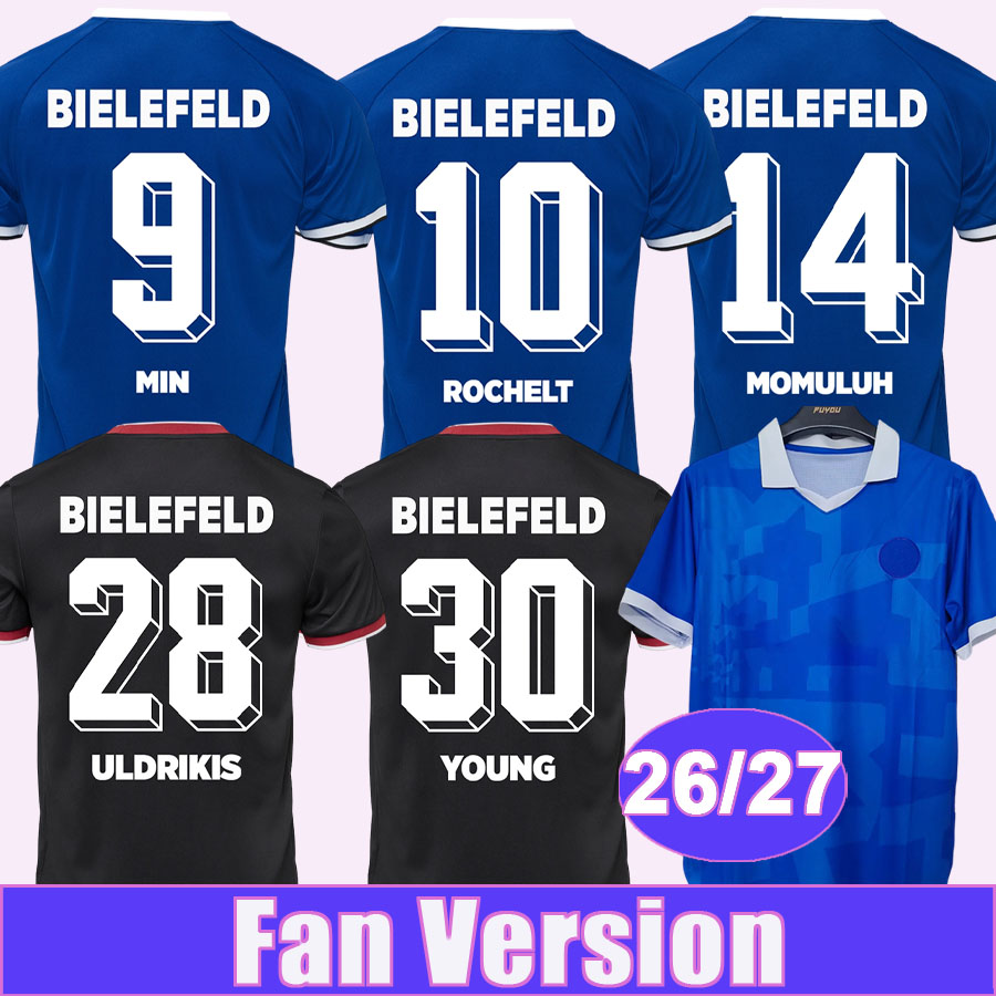 26 27 Arminia Bielefeld Maillots de football pour hommes SICKER RICHTER HAGMANN GRODOWSKI YOUNG YASAR Home Away Anniversary Edition Chemises de f