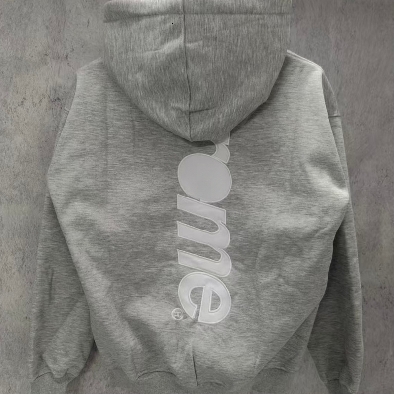 Supreme Felpa con cappuccio Streetwear Abiti firmati con cappuccio Grande lettera verticale Stampa Pullover allentato casual Camicia per uomo Donna