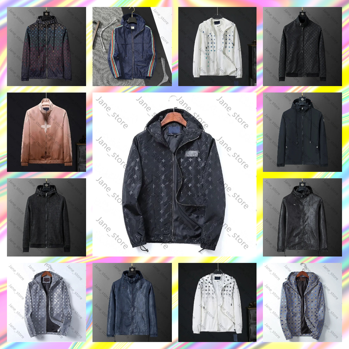 10A Designer New Mens Hoodie Autumn And Winter Womens Embroidered Zipper Jacket Sportswear Luxury Hooded Waterproof Top Windrunner Outerwear LVJ B1