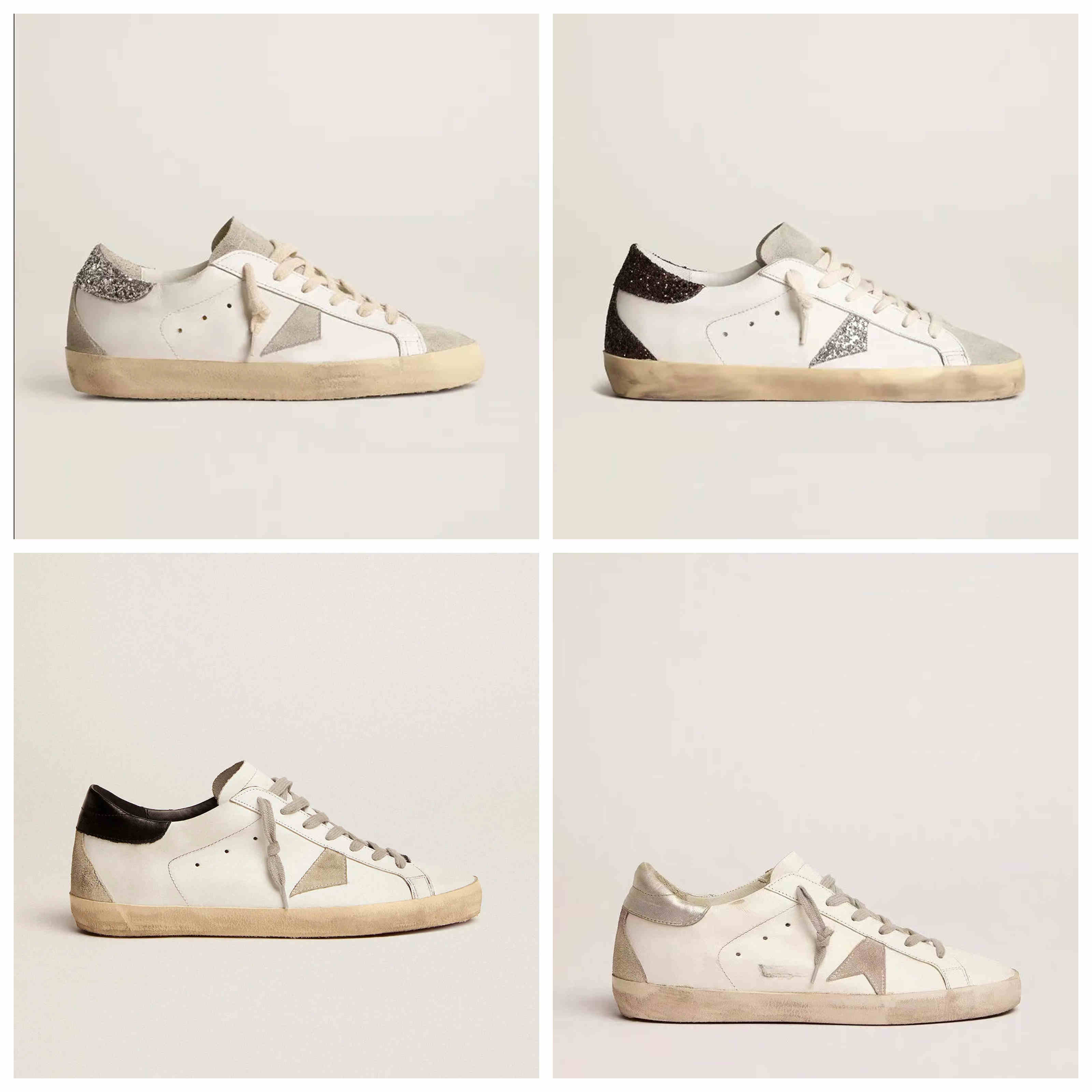 Dirty Shoes Genuine Leather Designer Italy Brand Men Women Sneakers Super-Star Outdoor Trainers