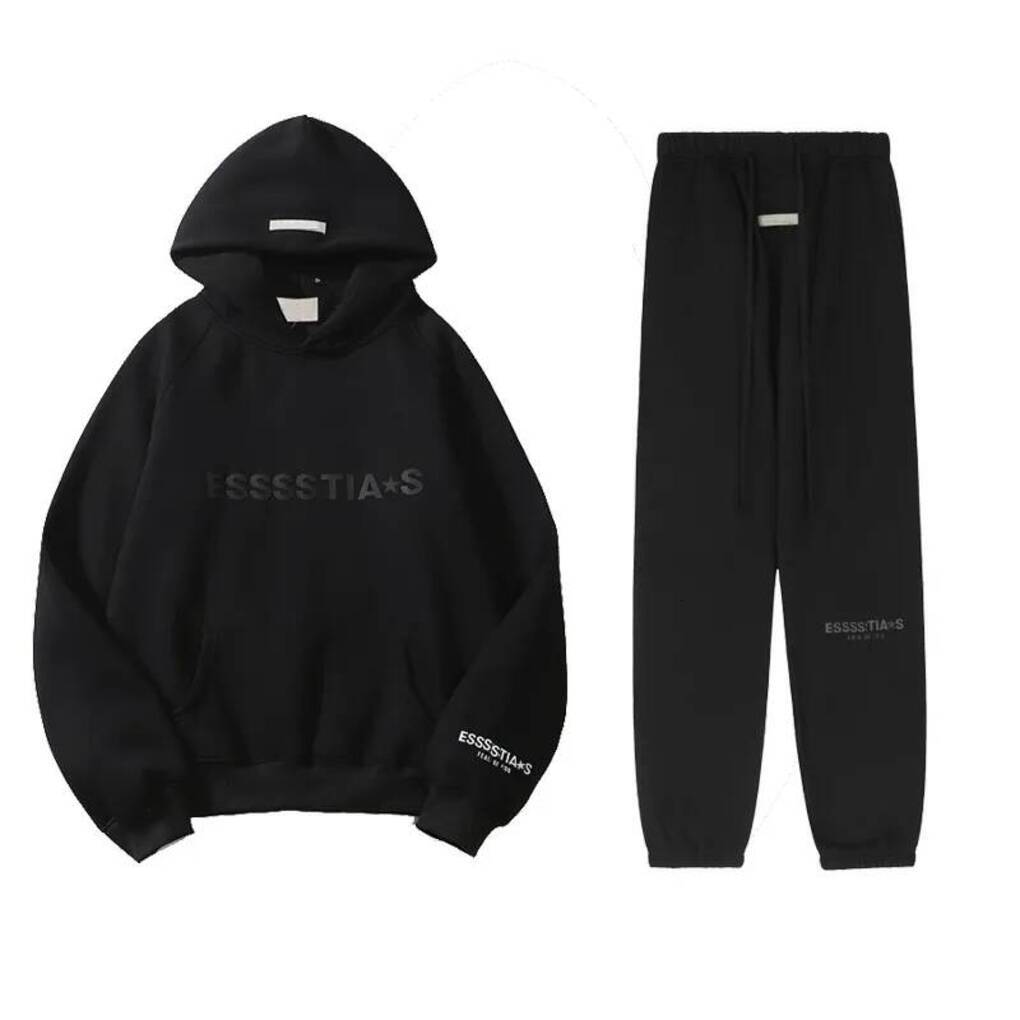 Esseniled Designer Essential Hoodie Men Essential Sweatpants Plush Letter Hooded Men's And Women's Loose Casual Pants Set Trendy Sport Tra