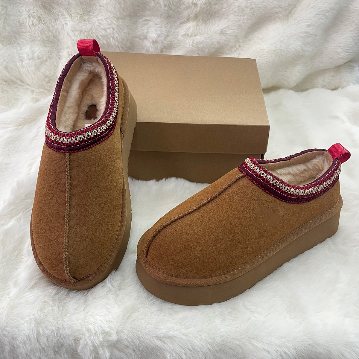 Tasman Designer Goldenstar Evelina Clog Tazz Boots Mustard Seed Chestnut Sand Fur Slides Sheepskin Classic Ultra Mini Platform Boot Winter Women Men
