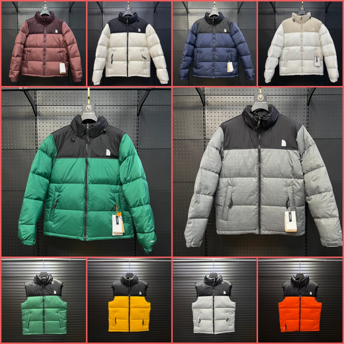 5A High Quality Men's 700 Fill Power Down Puffer Jacket, Zip Up Long Sleeve Waterproof Fabric Winter Coat,Face Designer Outerwear