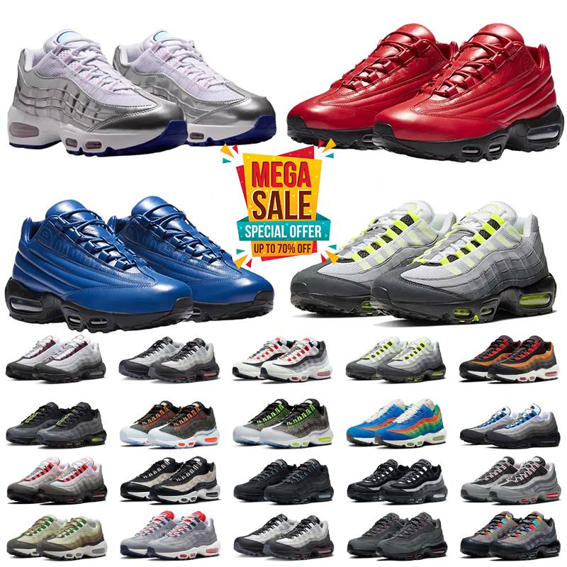 Designer 95 Mens Running Shoes Gold Bred Gym Red Laser Fuchsia Gradient White Blue Black Men Sports Sneakers 40-46