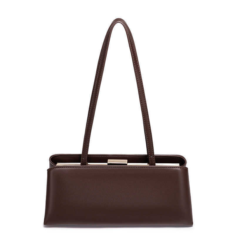 Best-selling underarm bag, retro and simple clasp bag, trendy new style handbag for women, Korean version bag shaped like a French loaf.Q260911