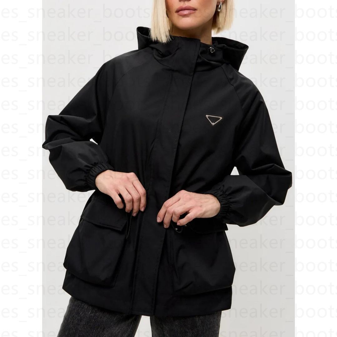 Veste pour Femme Veste Chaude d'hiver Logo sur la Poitrine Cordon de Serrage Taille Designer Parka Noir Manteau d'extérieur décontracté Capuche r