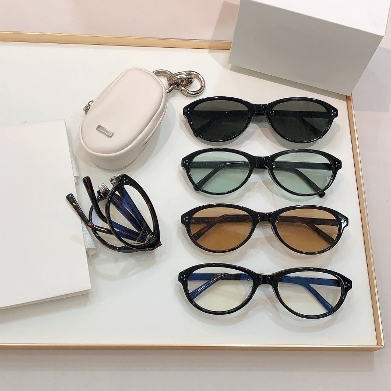 2026 New HARV Foldable Oval GM Sunglasses Pocket Size UV400 Prescription Shades, Retro Oval UV Protection Sunglasses Acetate Frame Custom Optical Su