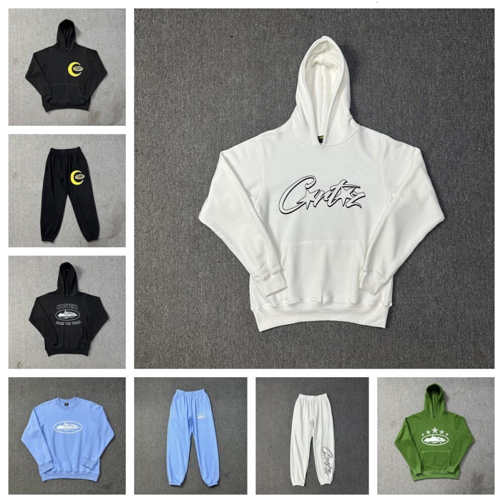 Cortelys Designer Hoodie Set Tracksuit Mens Sweatshirt Jumper Letters Summer Set Fashion Sportswear Short Sleeves Pullover Jogger Pants Suits Demon