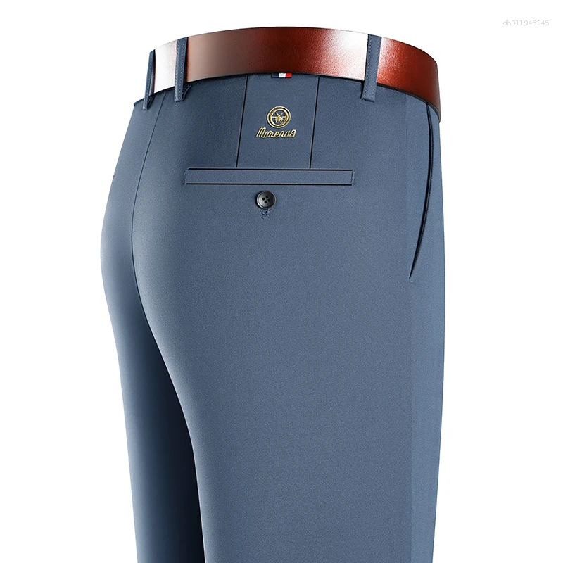 Men's Suits 2026 Stretch Dress Pants Classic Straight Fit Male Business Casual Suit Korean Wrinkle Resistant