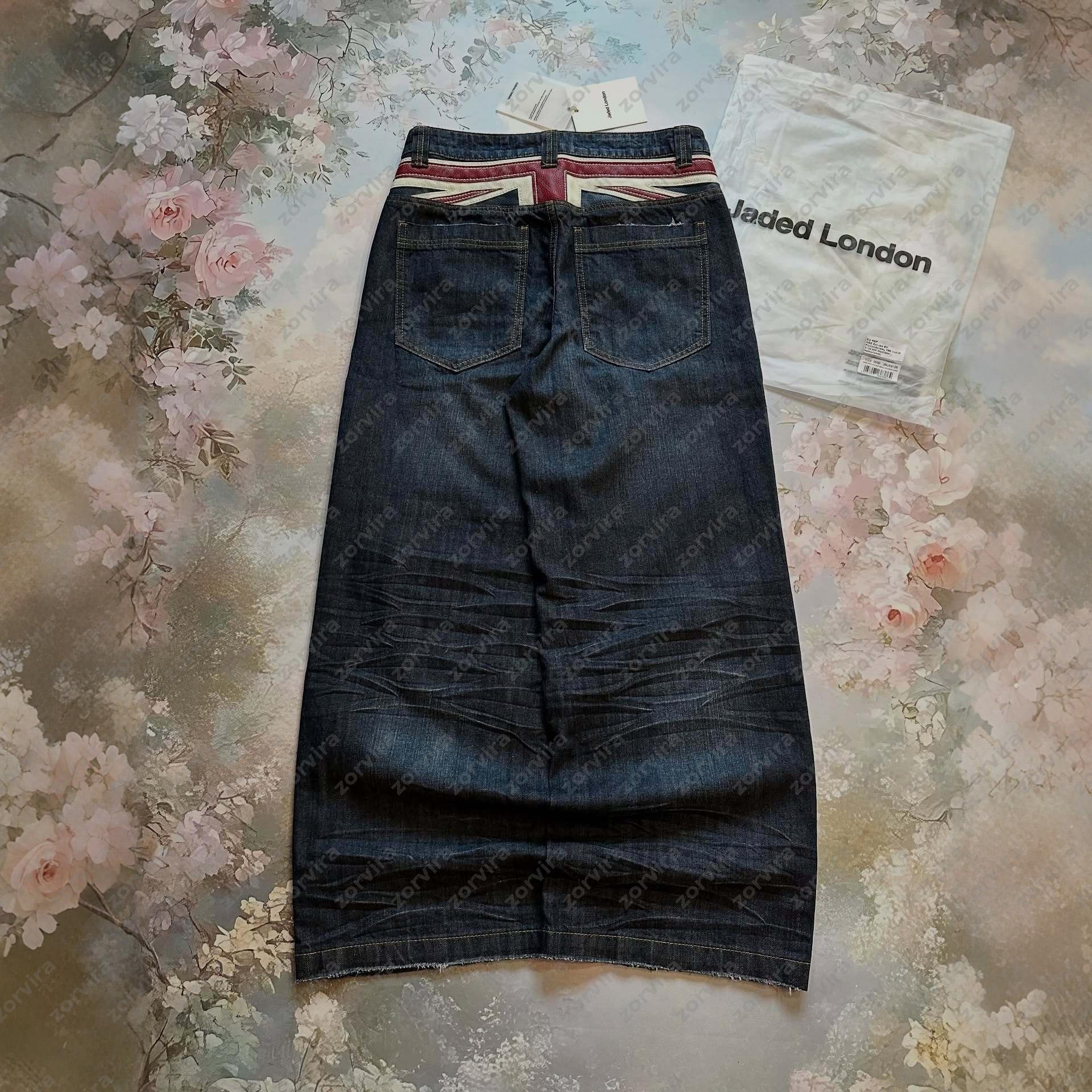 Designer Y2K High Waist Spliced Wide Leg Jeans Unisex Men Women Vintage Patchwork Straight Leg Floor Length Denim Pants Streetwear Trousers