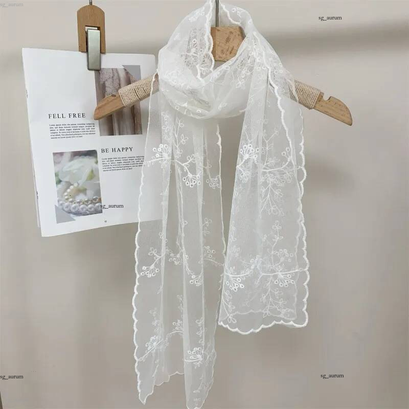 New Fashion Women Men Scarves Flower Heart Summer Bohemian White Pink Tree Green Round Charms Silk Square Chain Scarf Gift