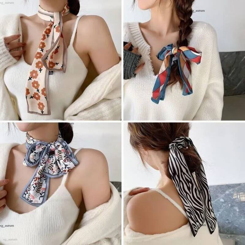 Long Silk Ribbon Polka Dot Hairband Gift Tie High End Scarf For Neck And Bag Decoration Hair Accessory 90*5