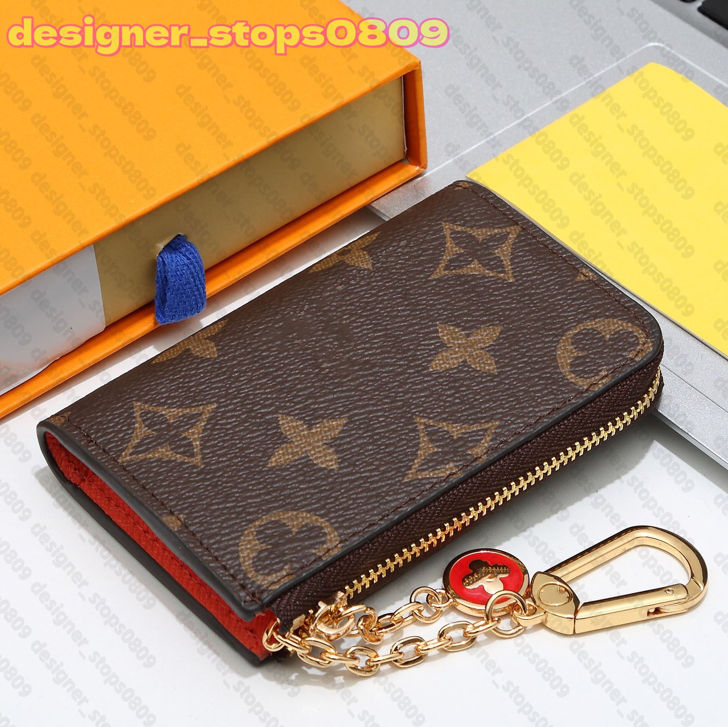 New Key Wallet Designer Mini Wallet Fashion Women Men's Keychain Ring Credit Card Clip Coin Wallet Luxury Cardholder Wallet Zero Wallet top10A