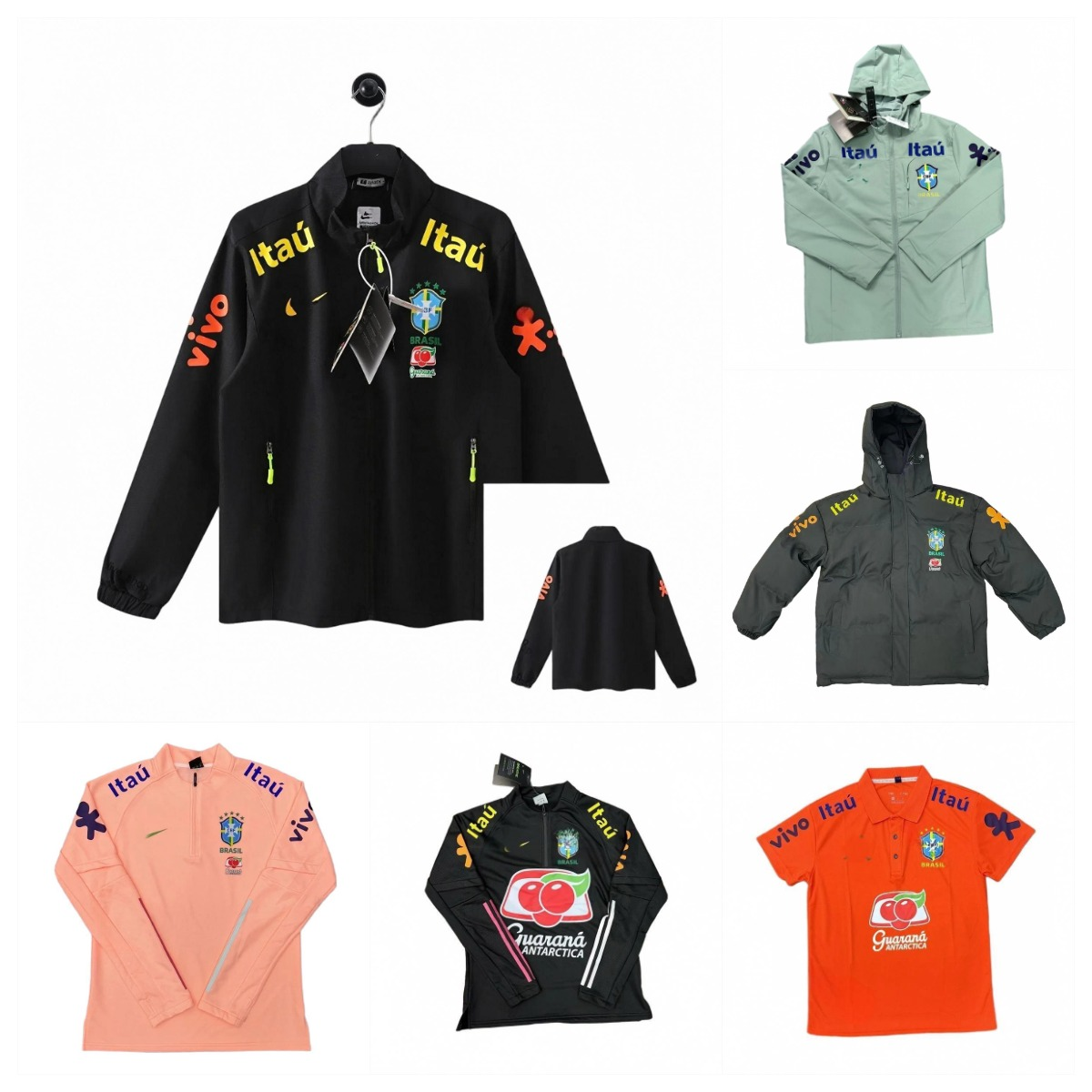 Mens Brazilian Jacket Designer Mens Jacket High Quality Hooded Brazil National Team Training Jacket Men Veste Brazil Windbreaker Unisex Sports Outdo